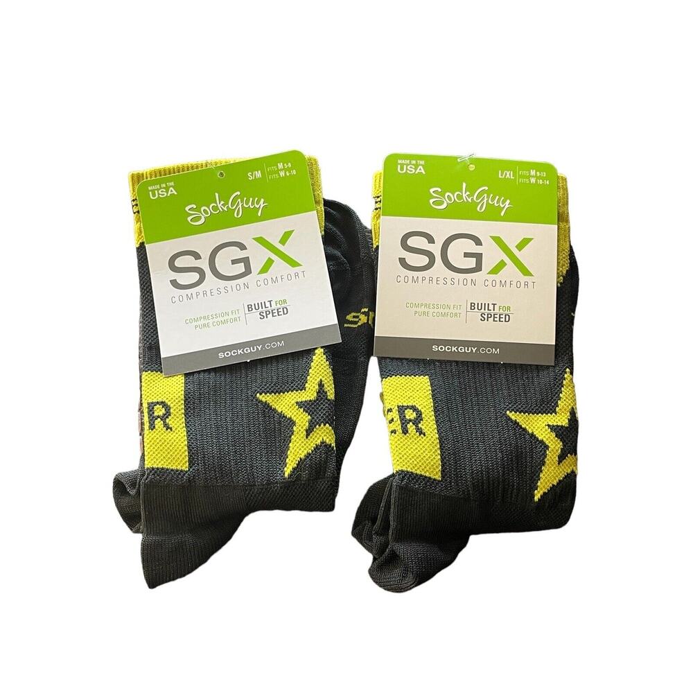 Sock Guy SGX Compression Comfort Socks Army Emergency Relief Two Pair NEW